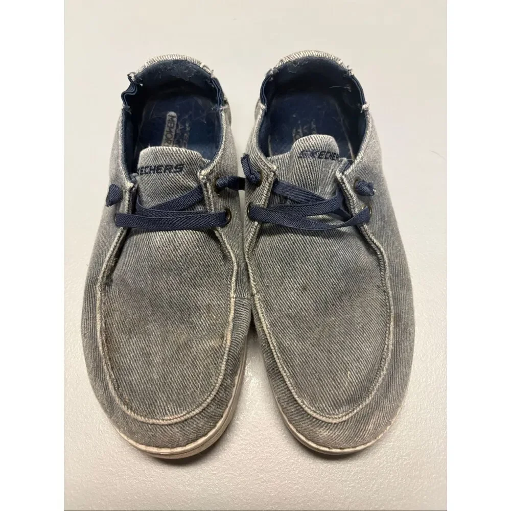 Skechers loafers denim blue canvas size 5.5